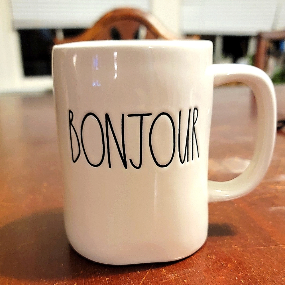 EUC Rae Dunn BONJOUR Coffee Mug 20 oz